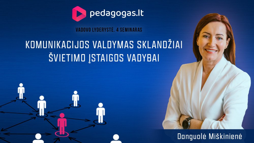 Komunikacijos valdymas sklandžiai švietimo įstaigos vadybai. ŠVIETIMO ĮSTAIGOS VADOVO LYDERYSTĖ